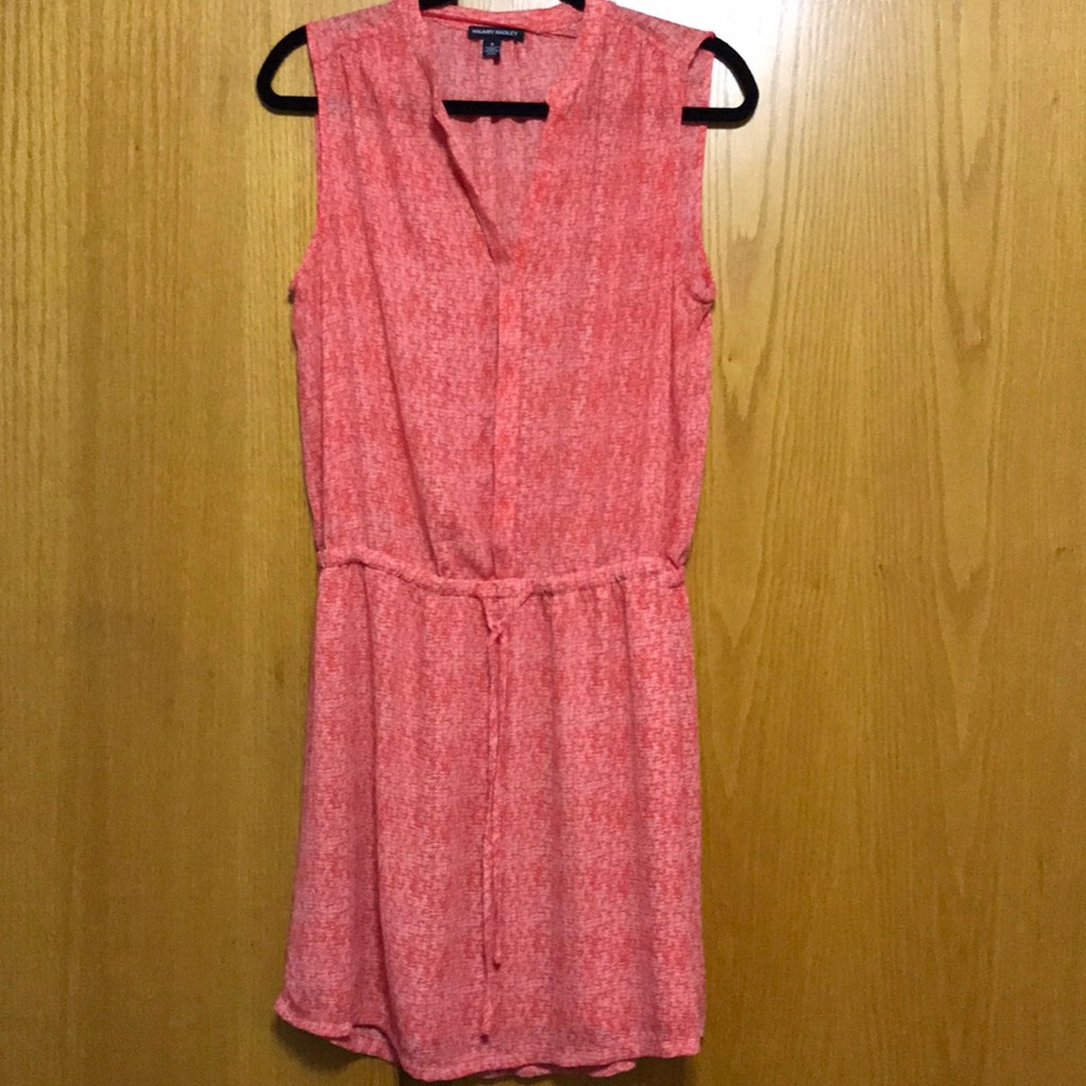 Hilary Radley sheer layered sleeveless tunic dress